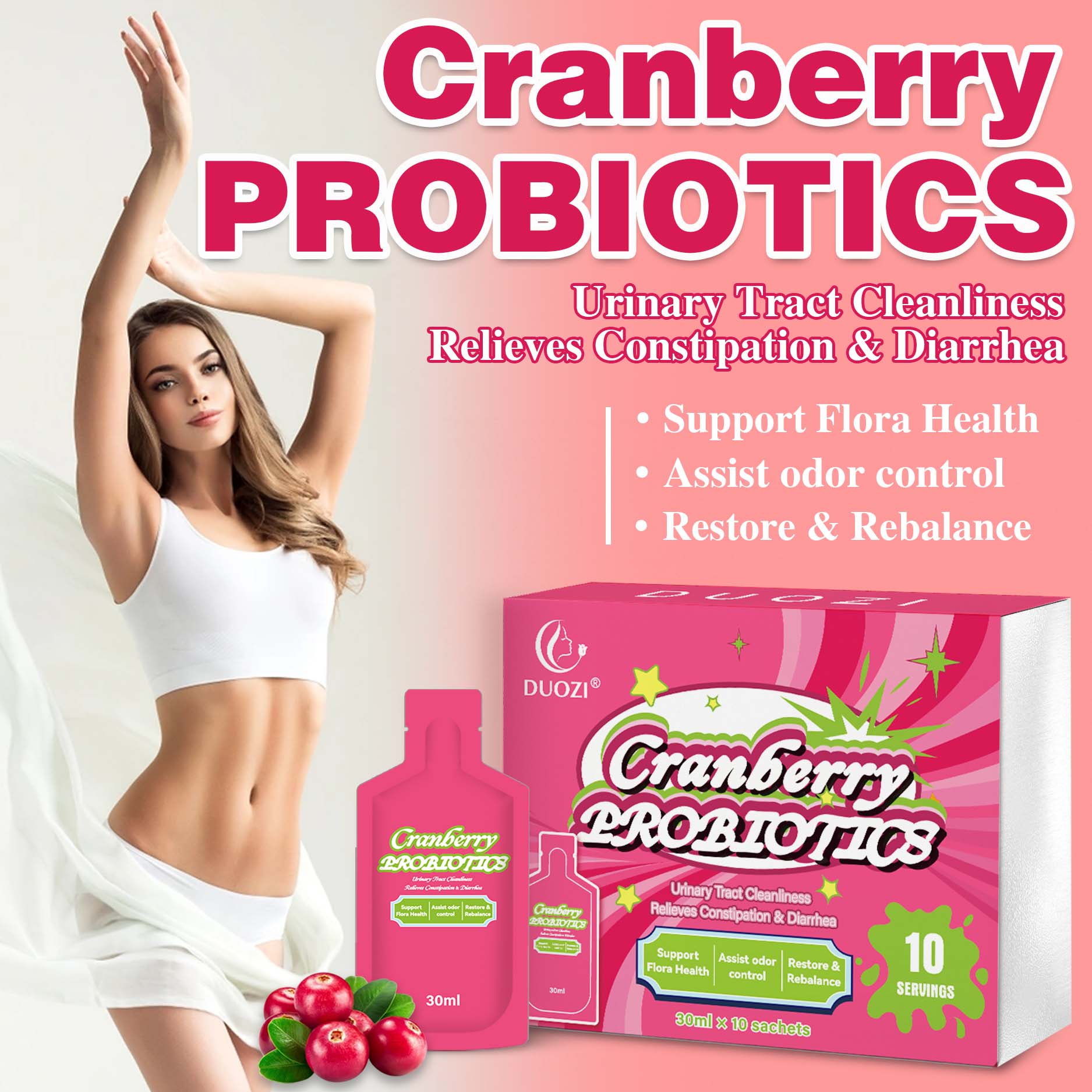 Cranberry Probiotics Digestive Wellness Drink