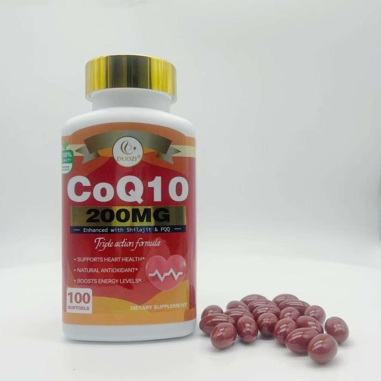 DUOZI CoQ10 200mg Softgels | OEM Private Label Cardiovascular Wellness Supplement Manufacturer