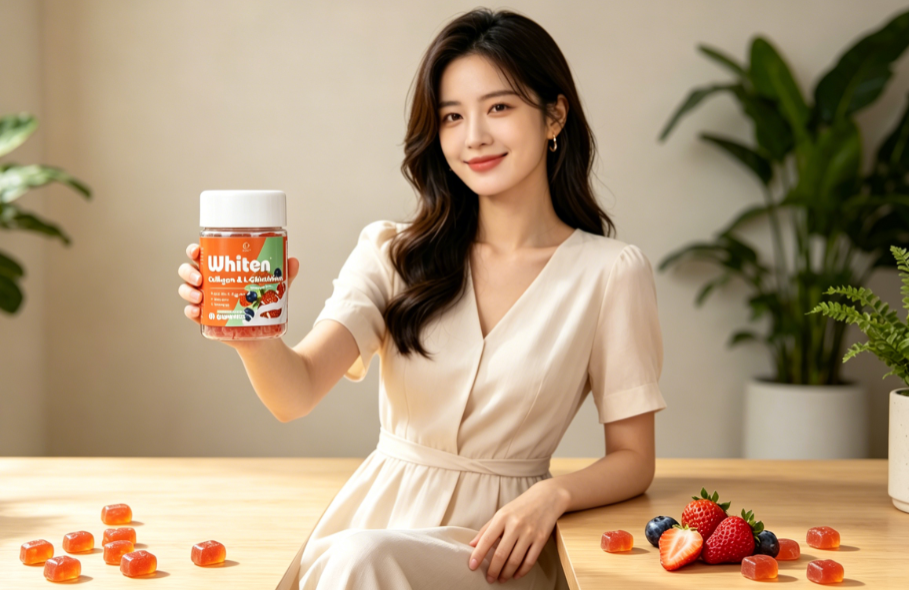 Ditch Dark Spots for Good | Whiten Collagen & L-Glutathione Gummies For Bright Glass Skin