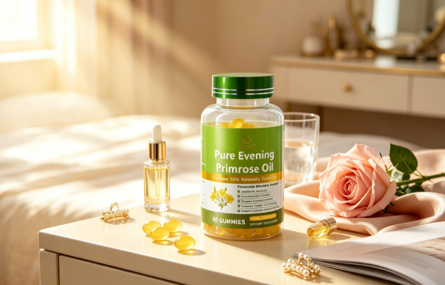 DUOZI Pure Evening Primrose Oil Gummies High Strength 10% GLA | Hormone Balance, PMS Relief, Anti-Aging Beauty & Joint Support