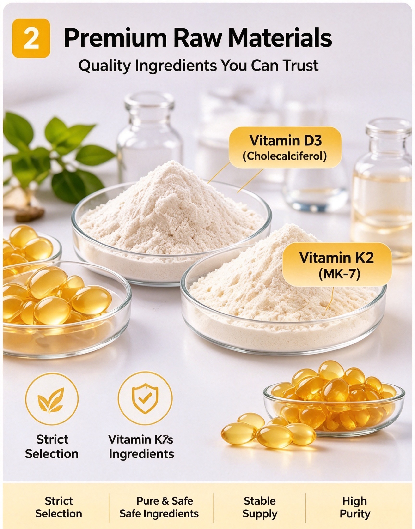 Vitamin D3 + K2 Supplement OEM,Private Labe,Manufacturing Guide for Global Brand