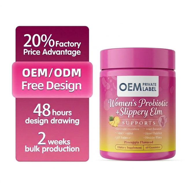 DUOZI Probiotic Slippery Elm Gummies for Women's Balance