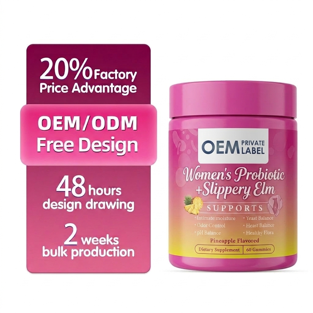 DUOZI Probiotic Slippery Elm Gummies for Women's Balance