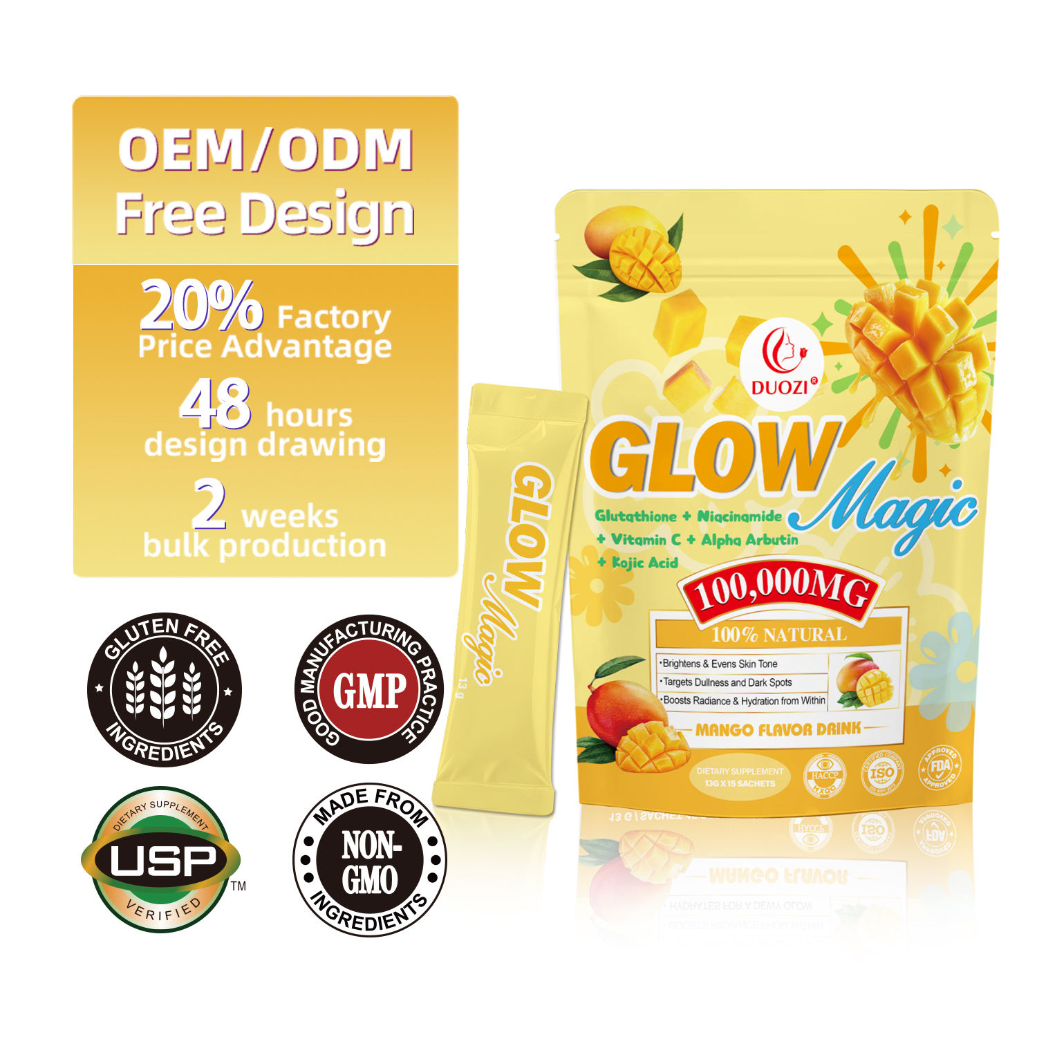 Glutathione Alpha Arbutin Kojic Acid Brightening Drink
