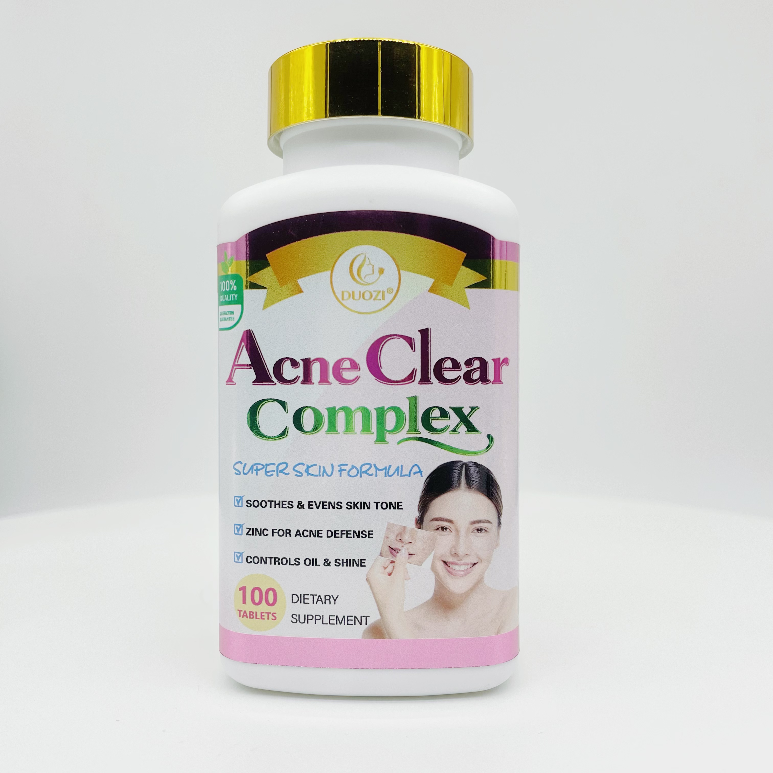Acne Clear Tablets – Soothe, Control Oil & Shine
