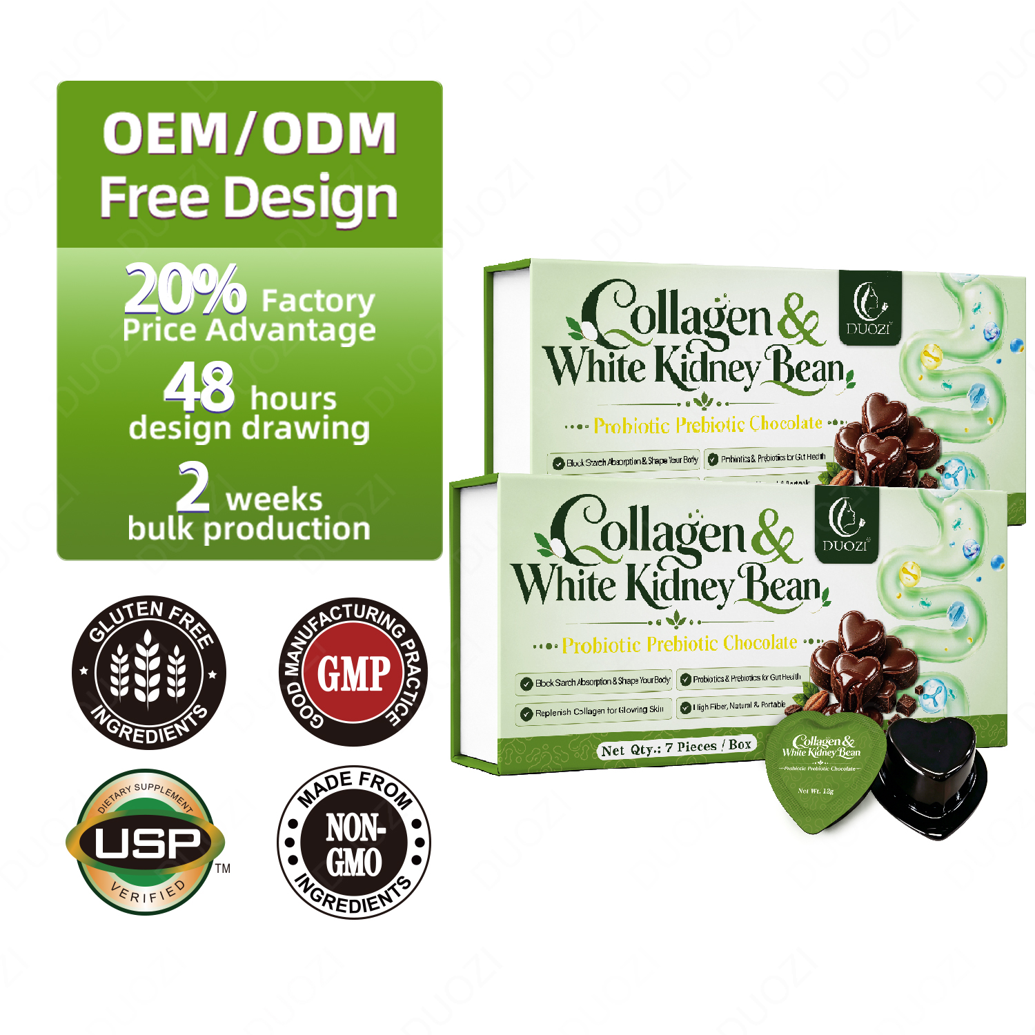 Collagen Probiotic Chocolate High Fiber Gut Support