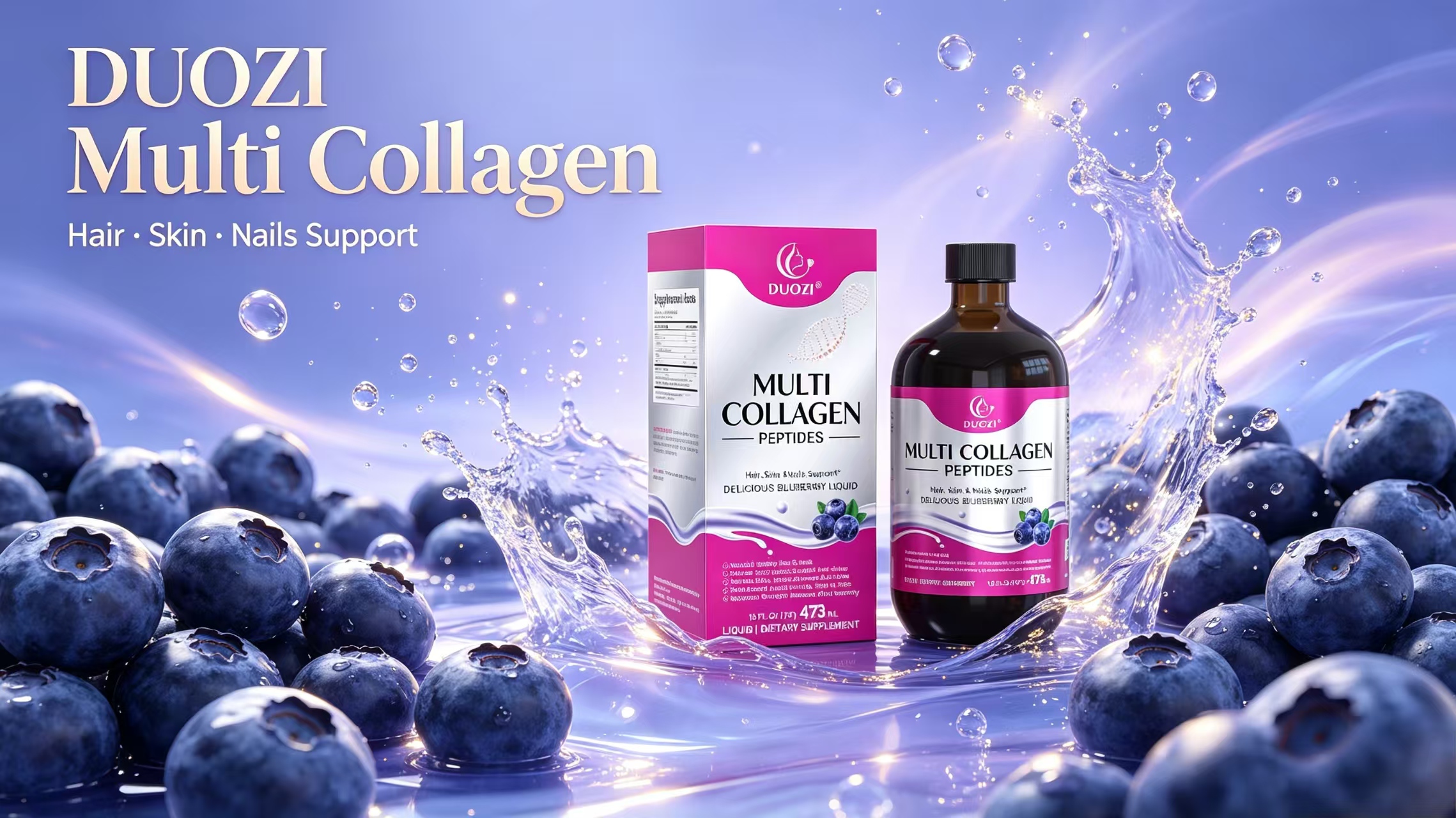 Liquid, peptide-based, blueberry-flavoured—why is this bottle of collagen syrup the better choice?