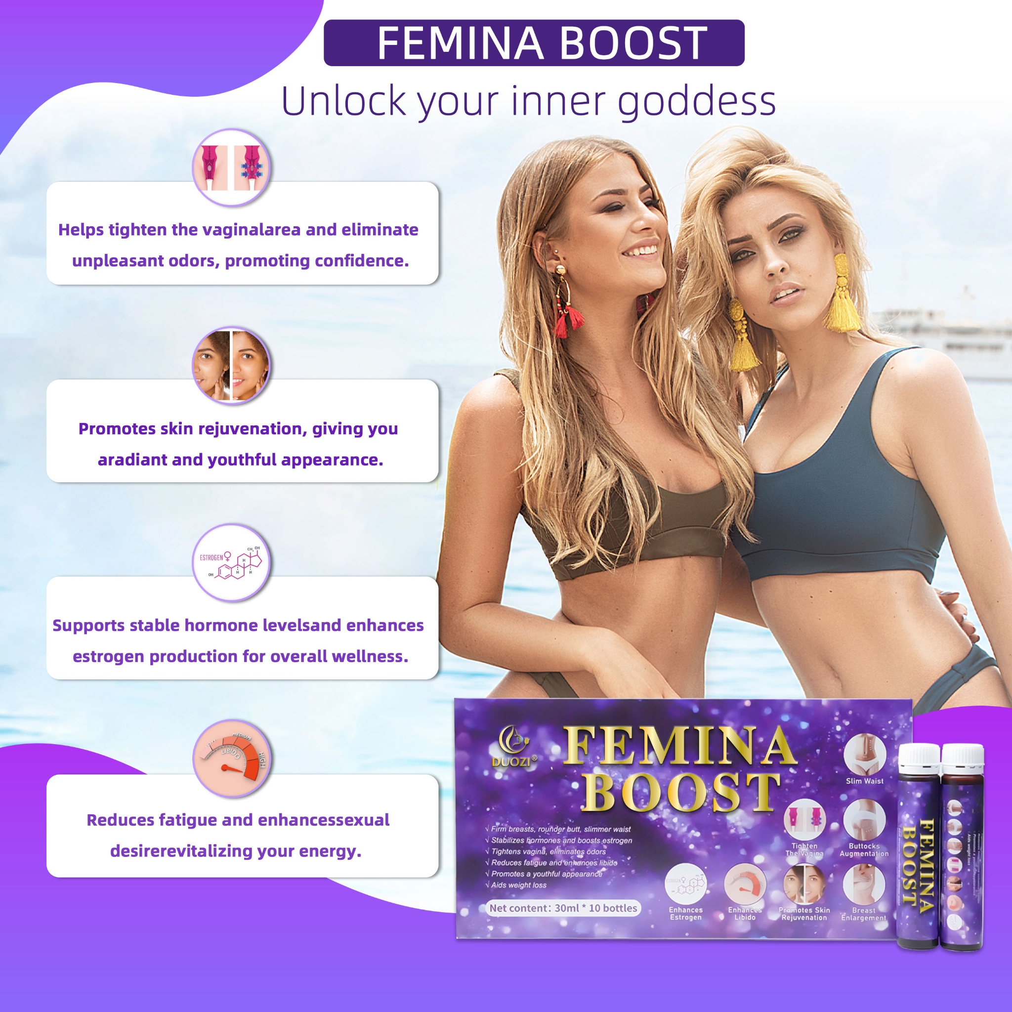 DUOZI all-in-one women’s wellness supplement drink