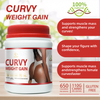 Curvy Bloom Natural Booty Weight Gain Powder Plant-Based Formula for Fuller Lifted Buttocks & Skin Firming