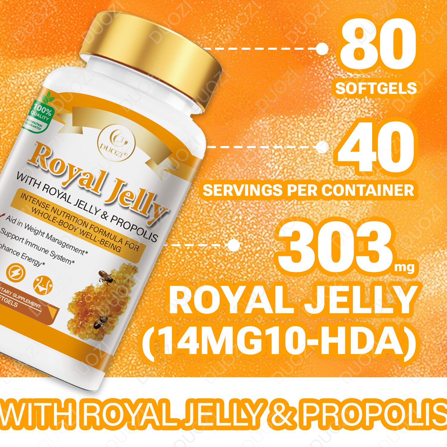 Natural royal jelly ingredient for dietary supplements