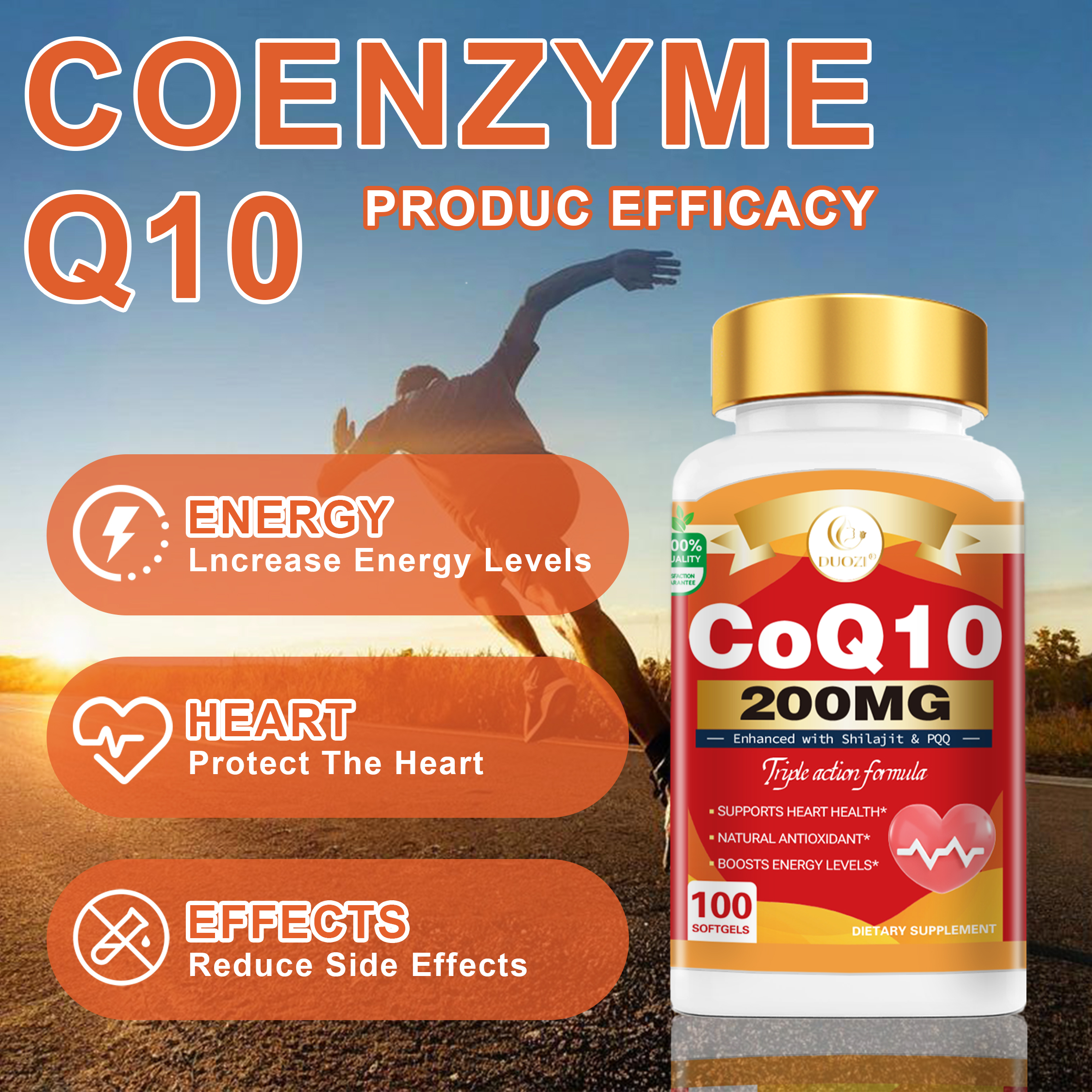 DUOZI OEM private label CoQ10 supplement production
