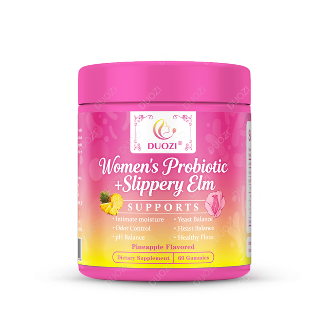 Probiotic Slippery Elm Gummies for Feminine Digestive Support