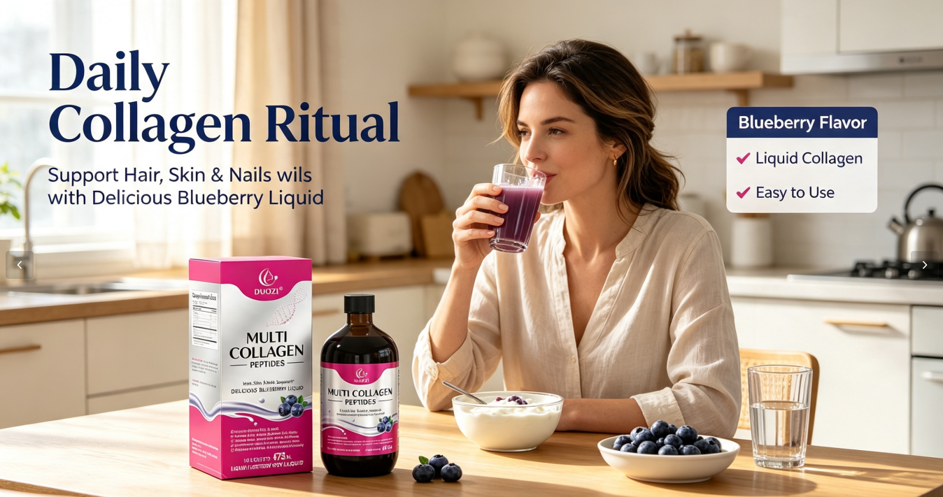 OEM Multi Collagen Peptides Liquid – Private Label Hair Skin & Nails Supplement Manufacturer