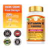 Vitamin E 1000IU Softgels Antioxidant Skin Hair Nails