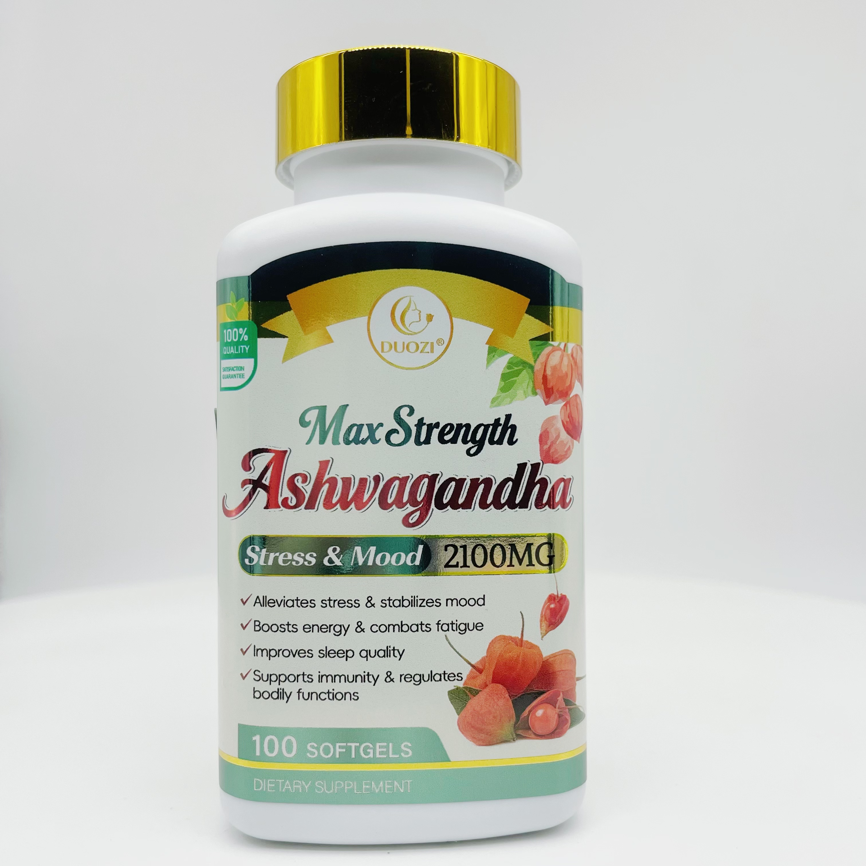 Organic Ashwagandha 2100mg Softgel Stress Immune Support