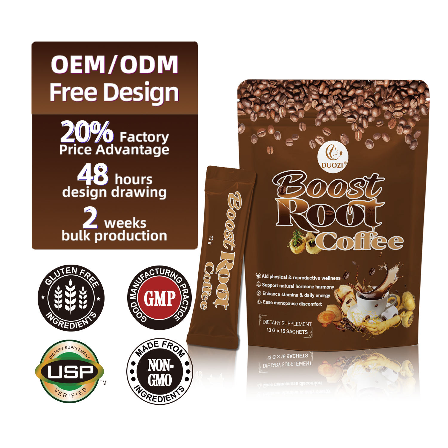Nergy Root Coffee Powder Hormone Balance Menopause Support