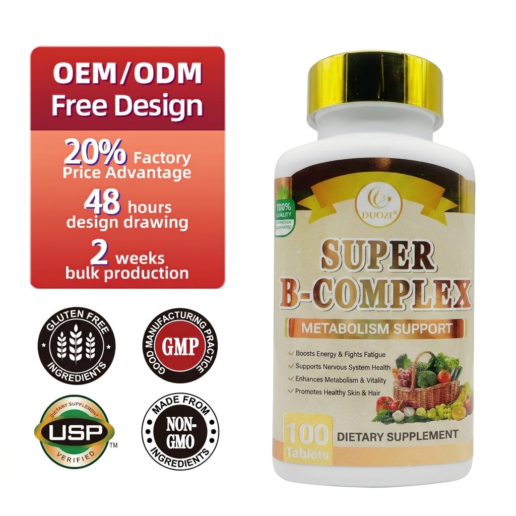 DUOZI High Potency Super B-Complex with Vitamin C Tablets